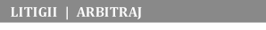 LITIGII  |  ARBITRAJ

